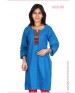 Blue Colored cotton Designer Kurti-K02-86